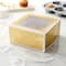 6 Packs: 3 ct. (18 total) Gold Treat Boxes with White Trim by Celebrate It®